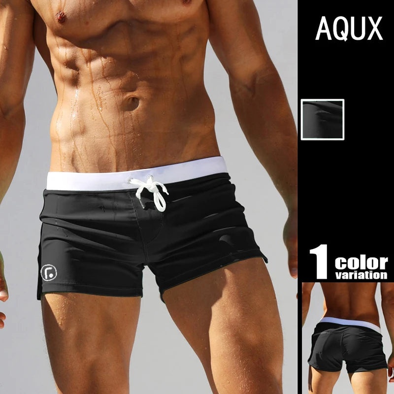 Men's Low Waist Surfing Swim Trunks