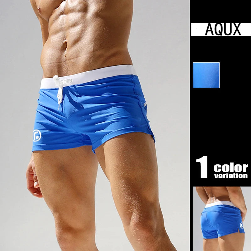 Men's Low Waist Surfing Swim Trunks