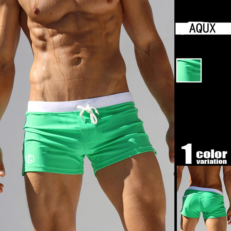 Men's Low Waist Surfing Swim Trunks