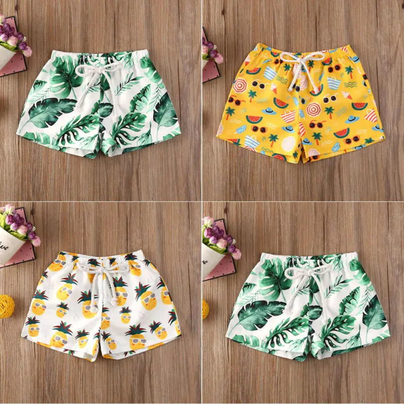 Tropical Print Baby Boys' Beach Shorts