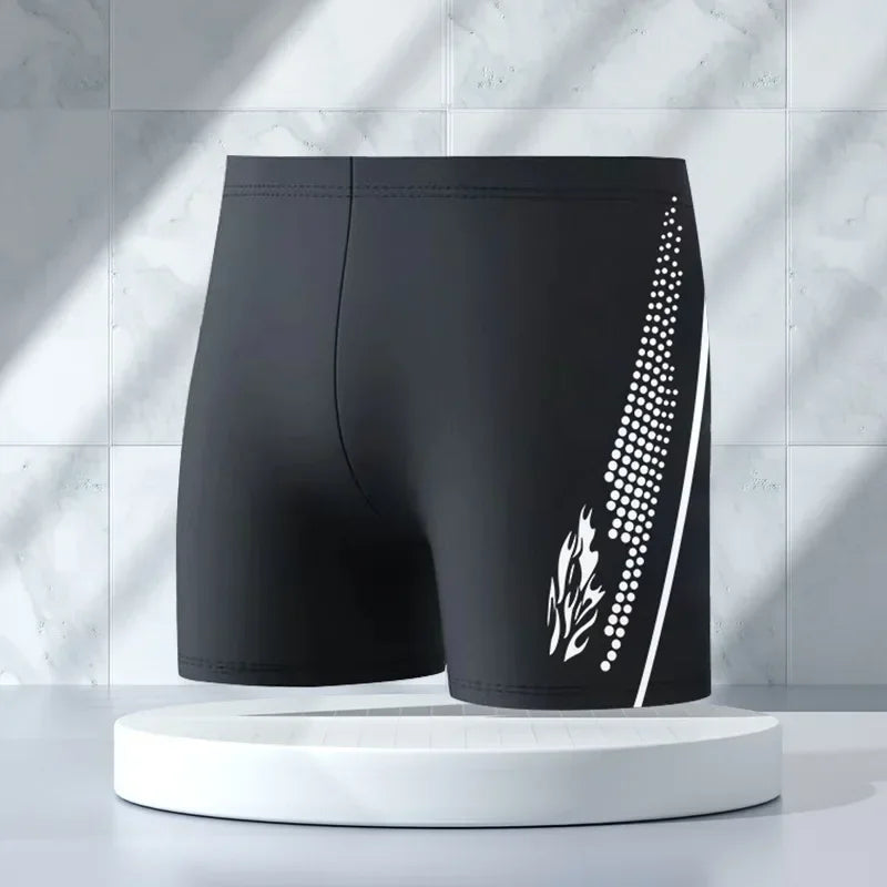 Men's High-waisted Breathable Swim Trunks