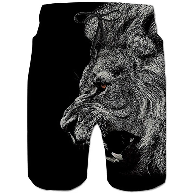 Men's 3D Print Tropical Beach Shorts