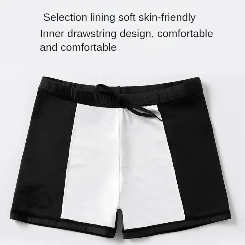 Men's High-waisted Breathable Swim Trunks