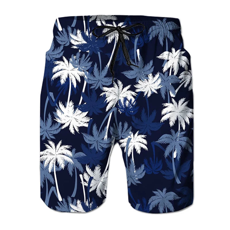 Men's 3D Print Tropical Beach Shorts