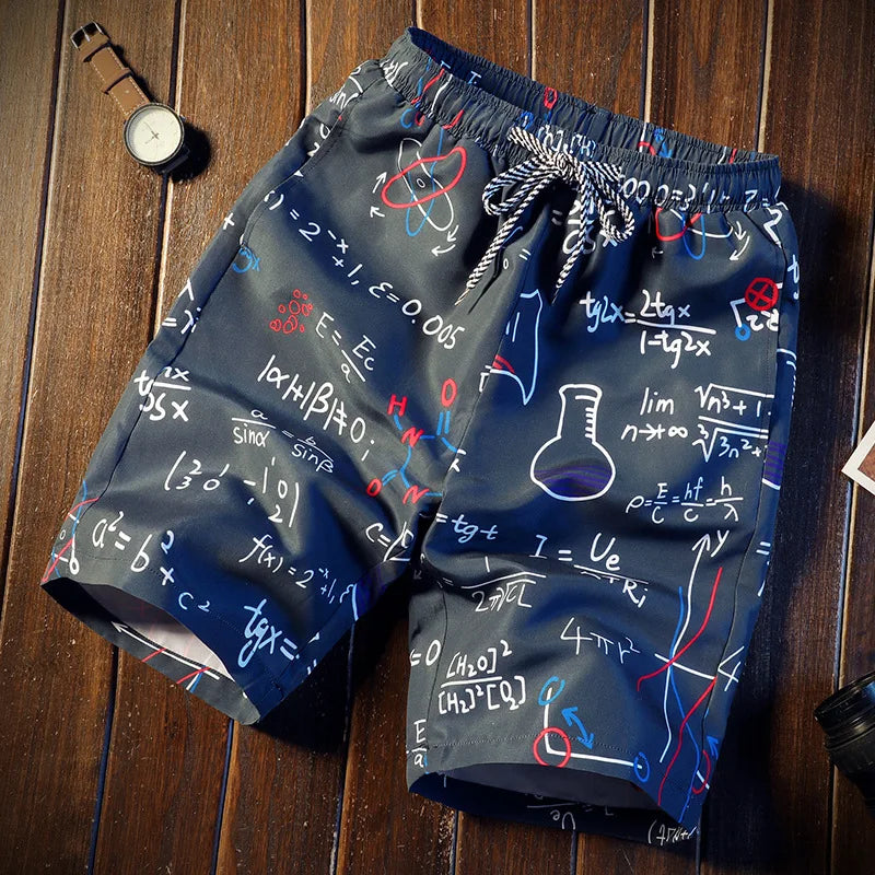 Men's 3D Printed Funny Beach Shorts