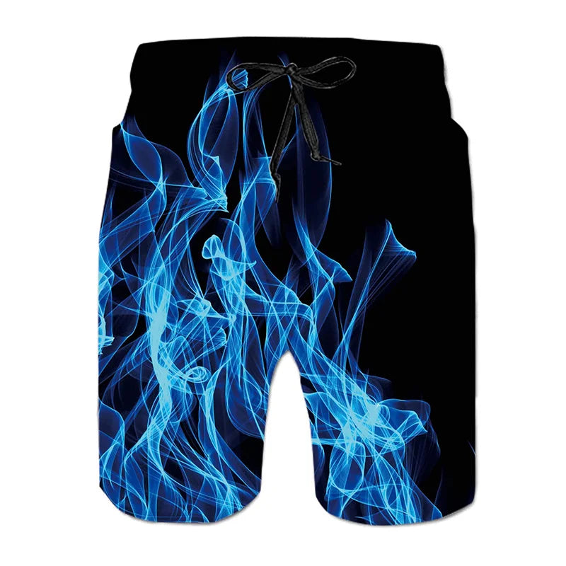 Men's 3D Print Tropical Beach Shorts