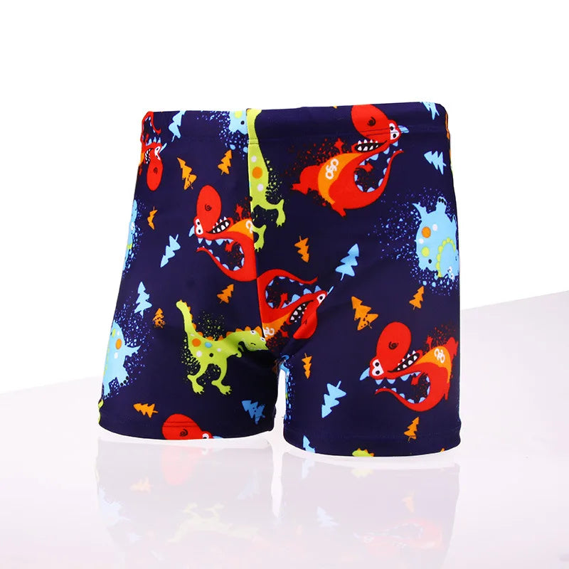 Boys' Cartoon Swim Shorts – Dino & Shark Fun