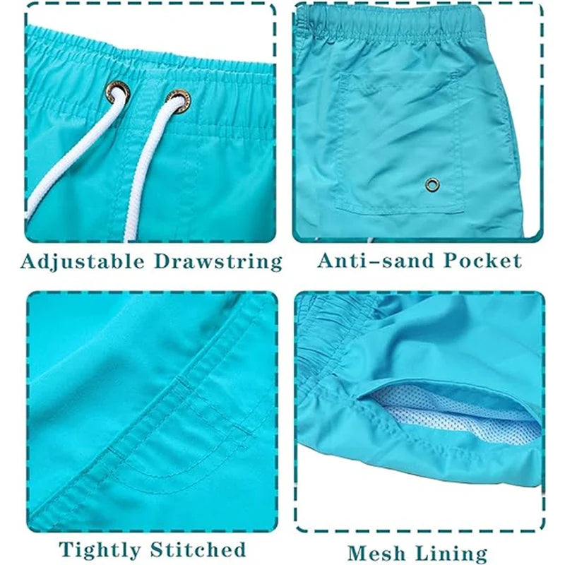 Men's Quick-Dry Swim Trunks with Pockets