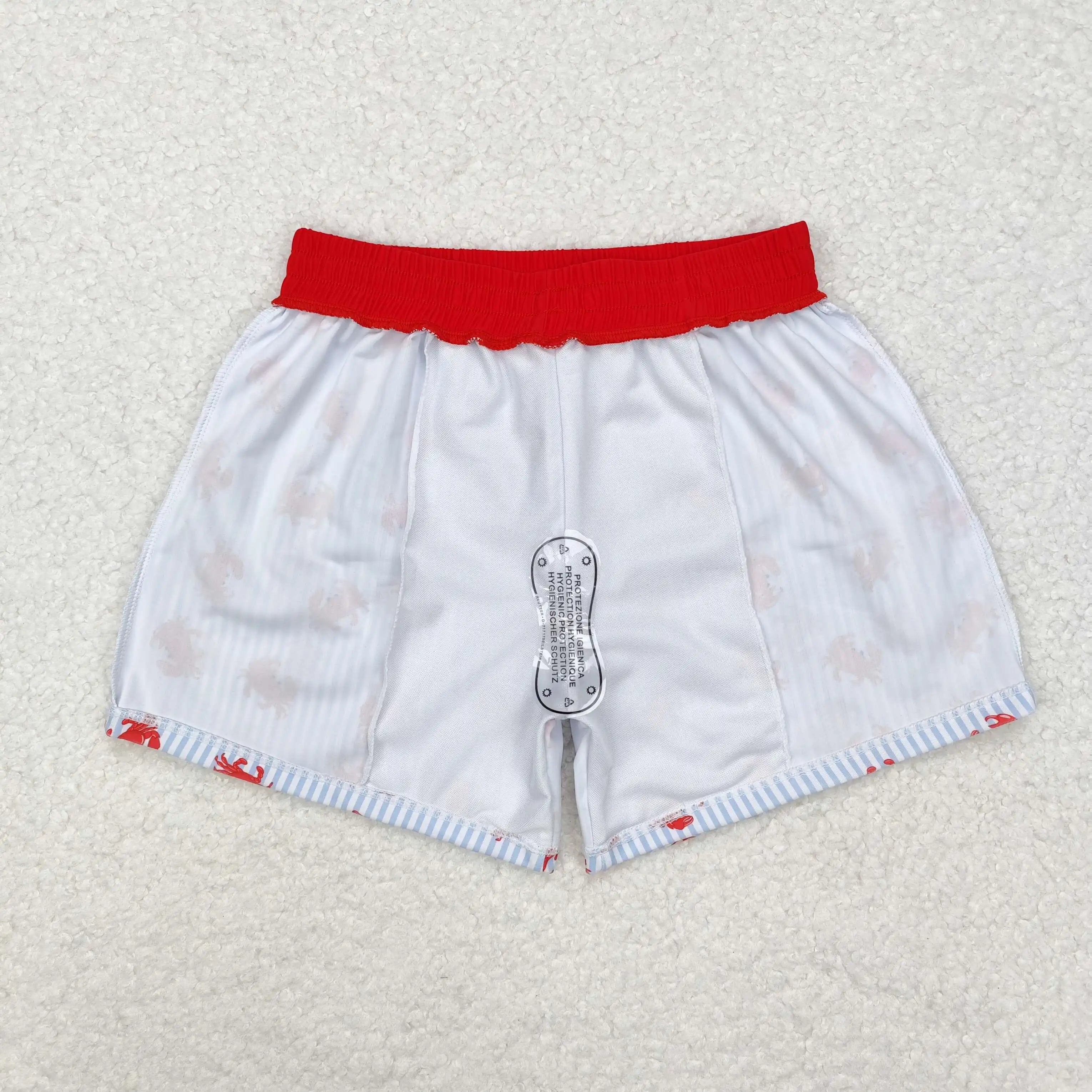 Boys Green Fish Print Boys Summer Swim Trunk