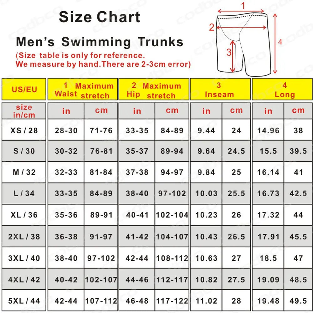 Men's Athletic Swim Jammer Shorts