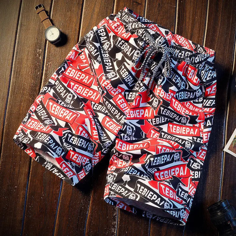 Men's 3D Printed Funny Beach Shorts