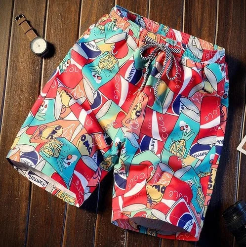 Men's 3D Printed Funny Beach Shorts
