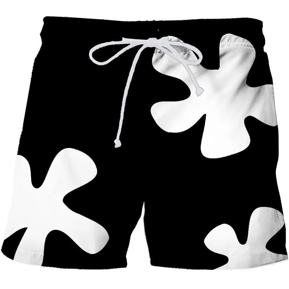 Men's 3D Coconut Tree Printed Beach Shorts