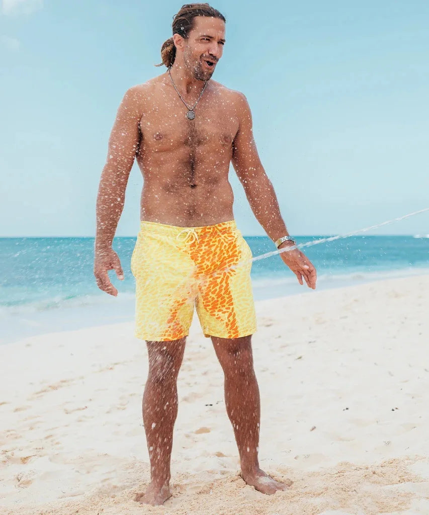 Magical Color-Changing Beach Shorts for Men
