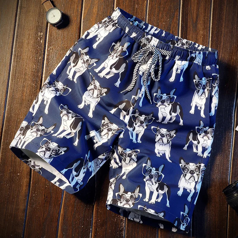 Men's 3D Printed Funny Beach Shorts