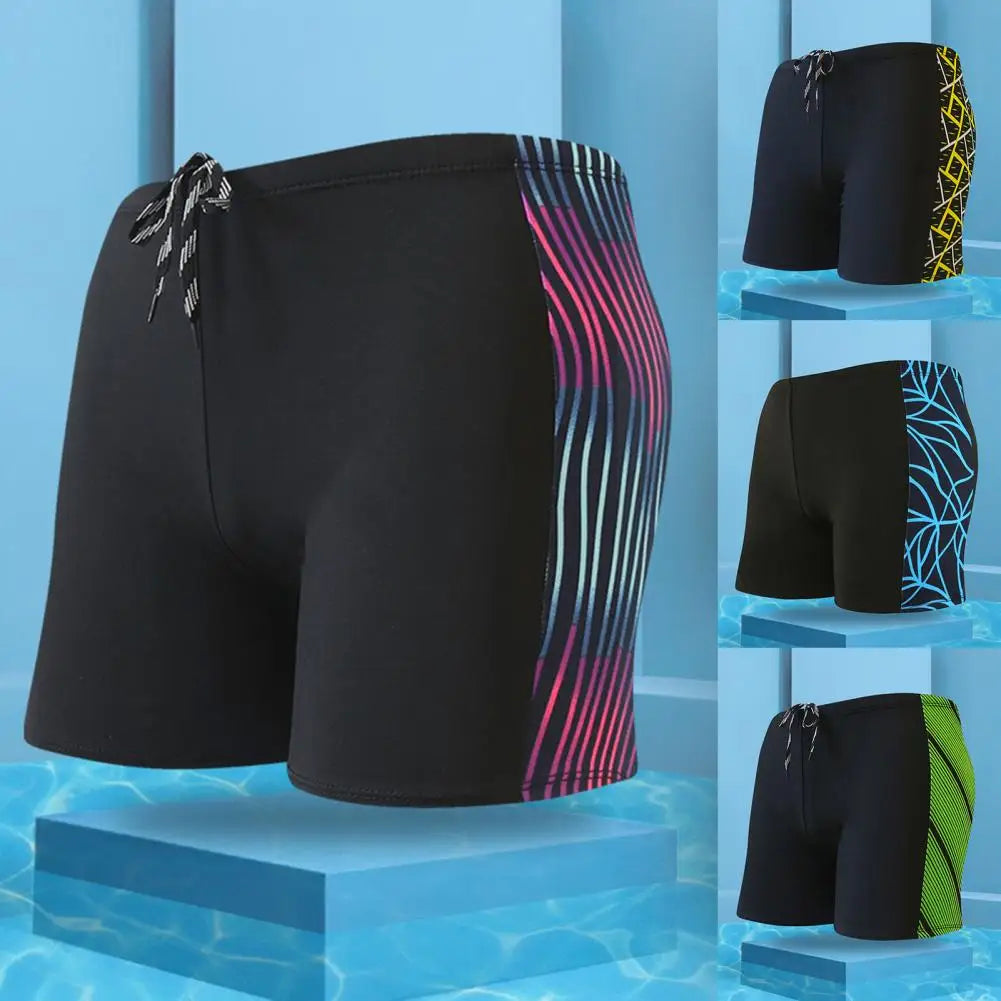 Men's Patterned Swim Trunks