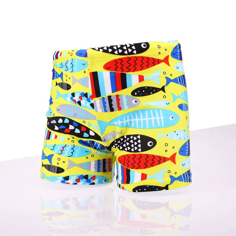 Boys' Cartoon Swim Shorts – Dino & Shark Fun